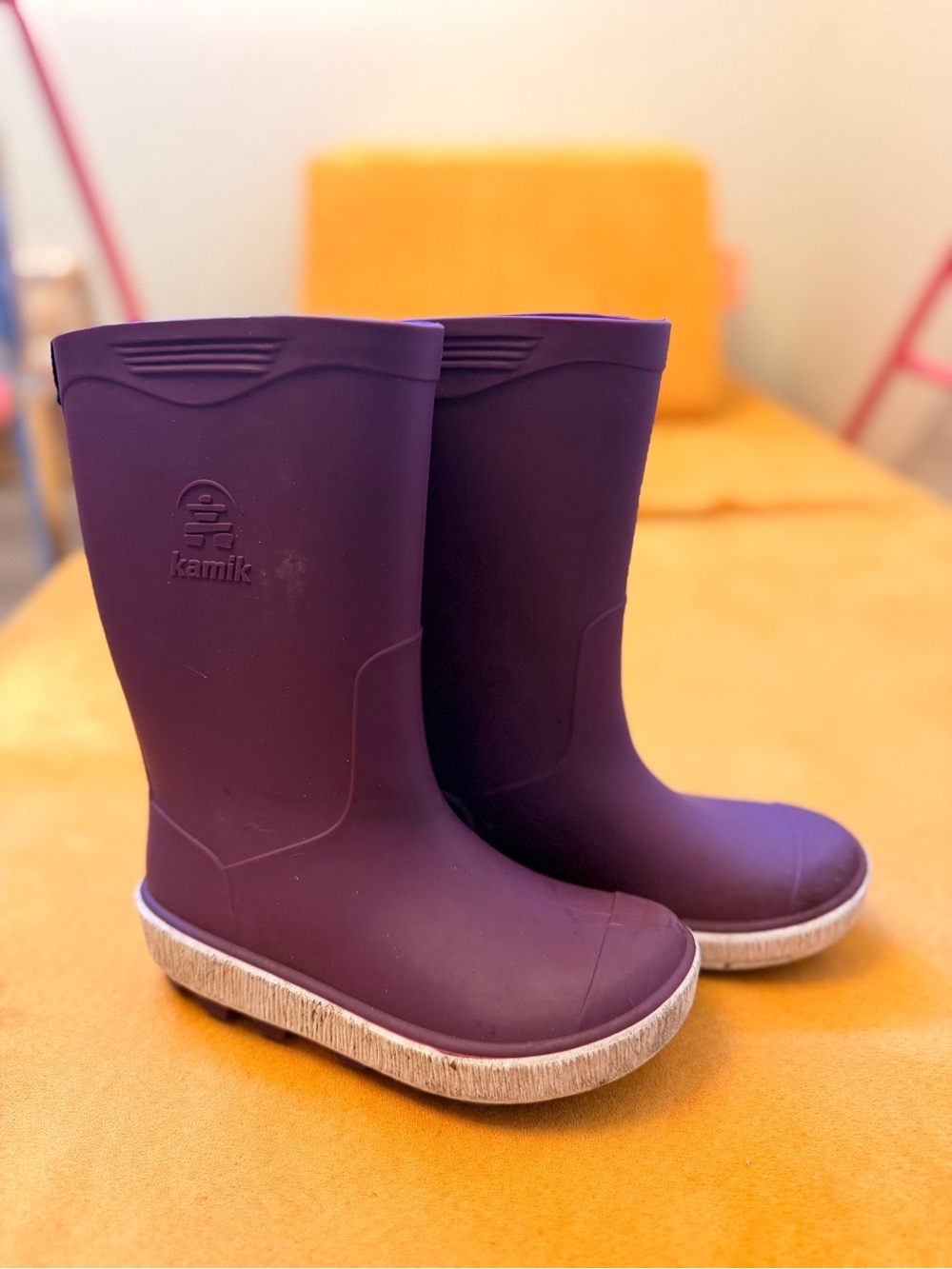 Kamik Riptide Kids Purple Waterproof Rain Boots
